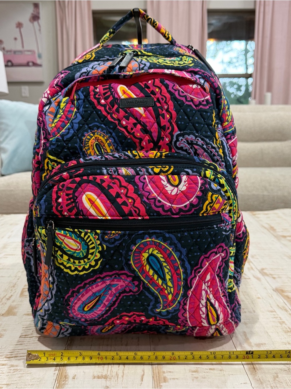 Vera Bradley Essential  Large Backpack in Twilight Paisley Retired Laptop Bag